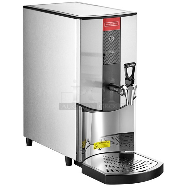 BRAND NEW SCRATCH AND DENT! Grindmaster 1001660GM 2403-000 Stainless Steel Commercial Countertop 1.3 Gallon Tap-Operated Hot Water Dispenser. 120 Volts, 1 Phase. 