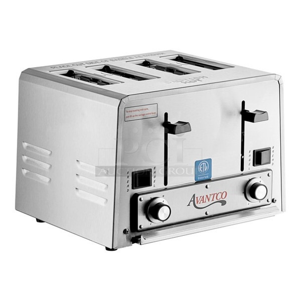 BRAND NEW SCRATCH AND DENT! Avantco 184THD27208 Heavy-Duty Bread/Bagel Switch 4-Slice Commercial Toaster with Wide 1 1/2