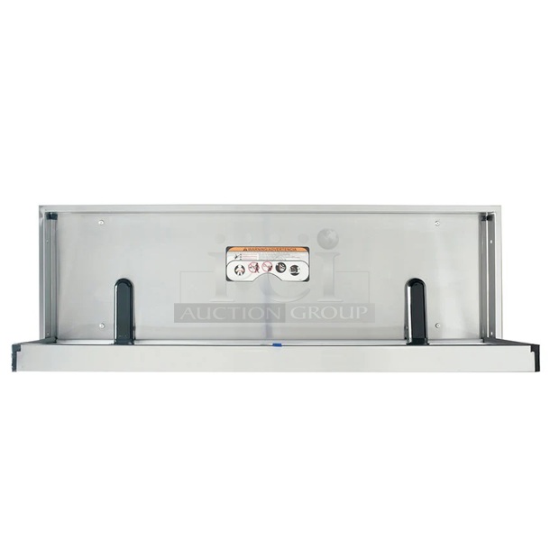 BRAND NEW SCRATCH AND DENT! Foundations 100SSE-SM Surface-Mount Extended Length Stainless Steel Adult / Child Special Needs Changing Station / Table. May Be Missing Pieces.  - Image 1 of 3