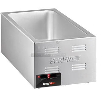 BRAND NEW SCRATCH AND DENT! 2023 ServIt 423FW150 Stainless Steel 12" x 20" Full Size Electric Countertop Food Cooker / Warmer with Digital Control. 120 Volts, 1 Phase. Tested and Working!