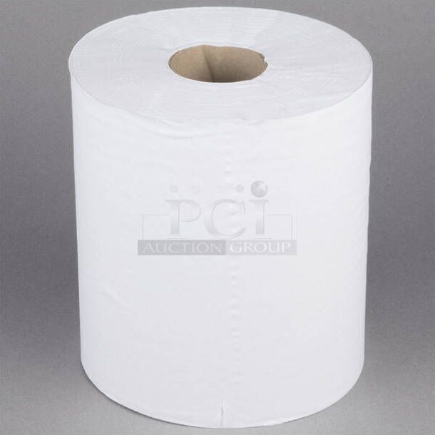 PALLET LOT of 24 Boxes of 6 BRAND NEW! Merfin 391 1-Ply 1000' White Center Pull Paper Towel Roll. 24 Times Your Bid!