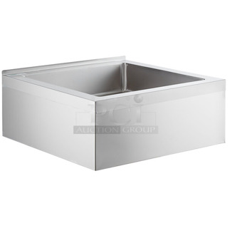 BRAND NEW SCRATCH AND DENT! Regency 600SM24246 16-Gauge Stainless Steel One Compartment Floor Mop Sink - 24" x 24" x 6" Bowl