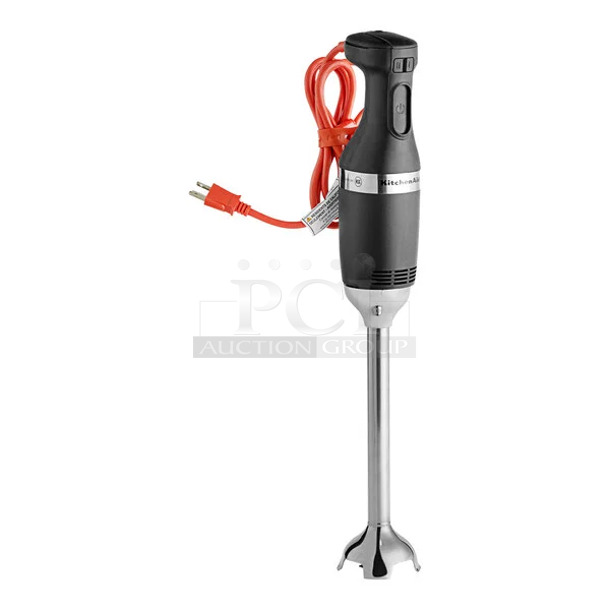 BRAND NEW SCRATCH AND DENT! KitchenAid KHBC312OB 300 Series 12" Two-Speed Metal Commercial Immersion Blender. 120 Volts, 1 Phase. Tested and Working! - Image 1 of 6