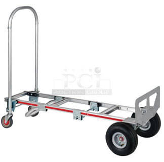 BRAND NEW SCRATCH AND DENT! Magliner Gemini Sr. 500 lb. 2-in-1 Convertible Hand Truck with 10" Pneumatic Wheels and U-Loop Handle GMK81UA4 