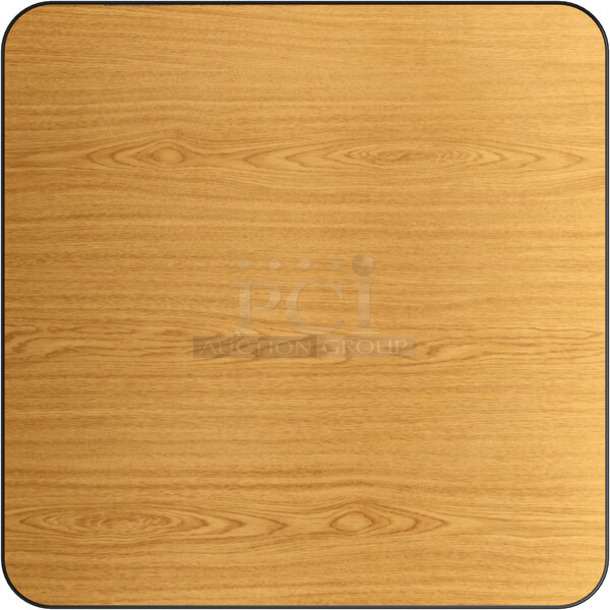 BRAND NEW SCRATCH AND DENT! Lancaster Table & Seating 3493636T 36" x 36" Laminated Square Table Top Reversible Walnut / Oak - Image 1 of 2