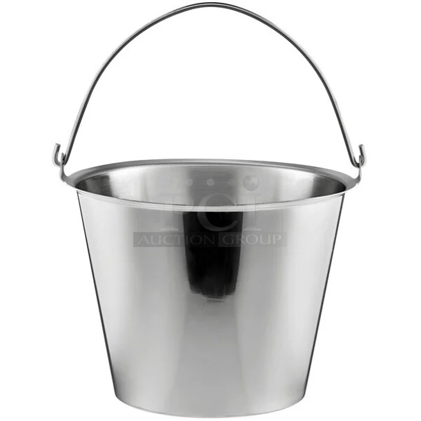 BRAND NEW SCRATCH AND DENT! Vollrath 58200 23 Qt. Stainless Steel Tapered Dairy Bucket / Pail - Image 1 of 4