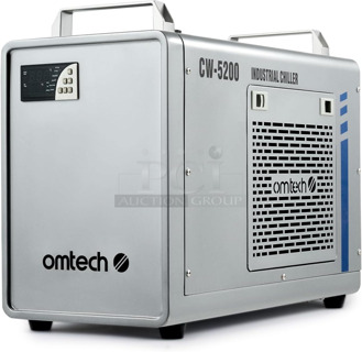 BRAND NEW SCRATCH AND DENT! Omtech CW-5200 Water Chiller for Laser Engraver & Cutter, Industrial Water Chiller for CO2 Laser Engraving & Cutting Machine. 105-120 Volts, 1 Phase. Tested and Working!