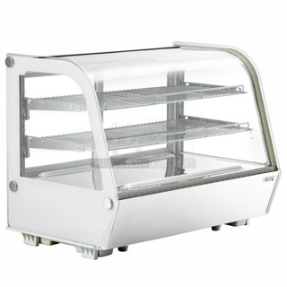 BRAND NEW SCRATCH AND DENT! Avantco 360BCC35HCW 34 1/5" White Refrigerated Countertop Bakery Display Case with LED Lighting. See Pictures for Broken Glass. 115 Volts, 1 Phase. Tested and Working!