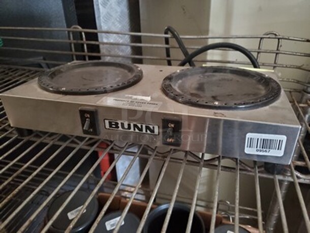 Bunn Stainless Steel Low Profile Step Up Decanter Warmer - Dual Burner  - Image 1 of 5