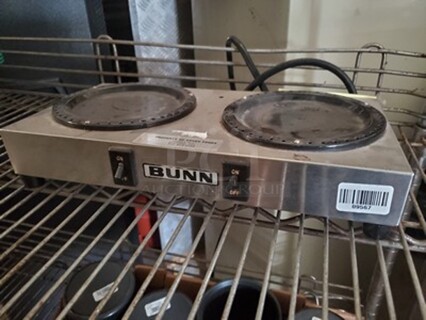 Bunn Stainless Steel Low Profile Step Up Decanter Warmer - Dual Burner 