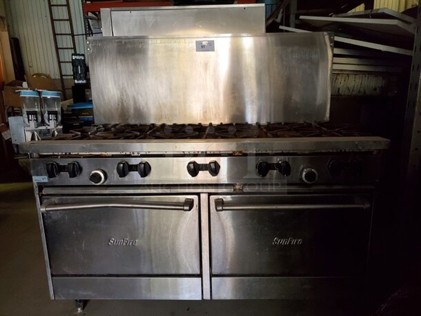SUNFIRE X60-10RR Propane 10 Burner Stove W/ 2 Ovens 59X33X36 - Image 2 of 12