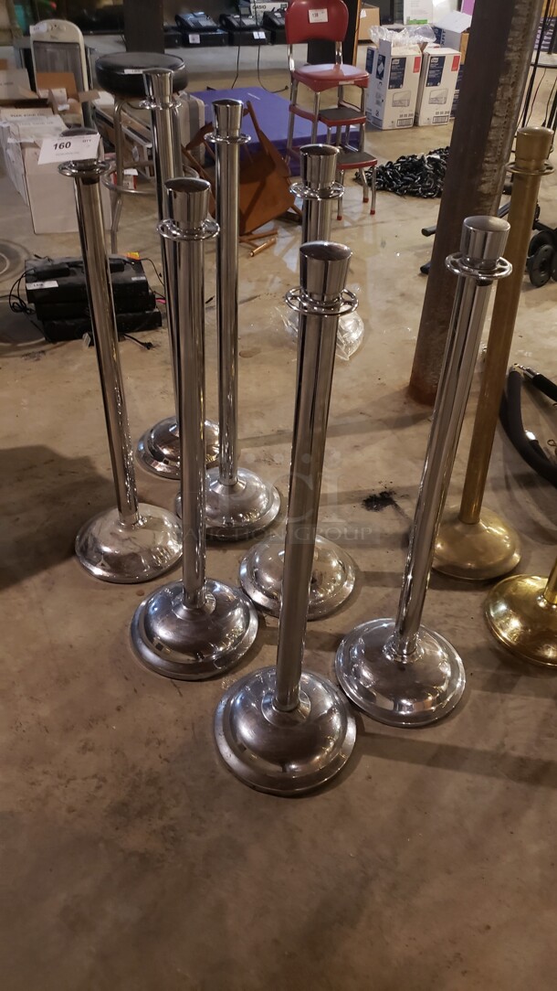 Lot of 8 Crowd Control Stanchions (Location 1)