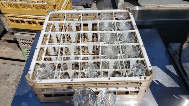 Lot of 13 Miscellaneous Glasses and a 25-Compartment Glass Rack! - Image 2 of 2