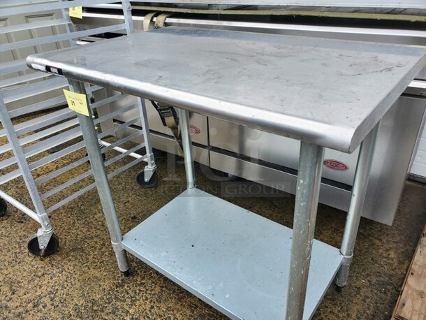 Stainless Steel Stand with Galvanized Undershelf 36X24X36 Like new! - Image 2 of 4