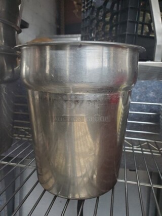 7" Stainless steel round container 5XBID