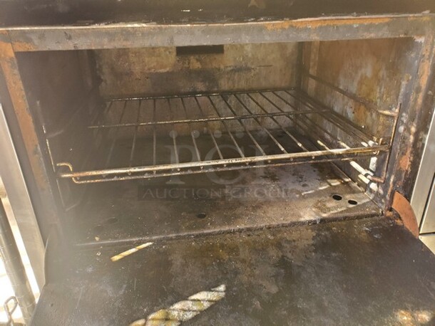 Castle 60" Gas Range Stove w/ 10-Burners &  2 Standard Ovens | 198,000 BTU (Broken door/missing some knobs) Unknown condition..  - Image 4 of 7