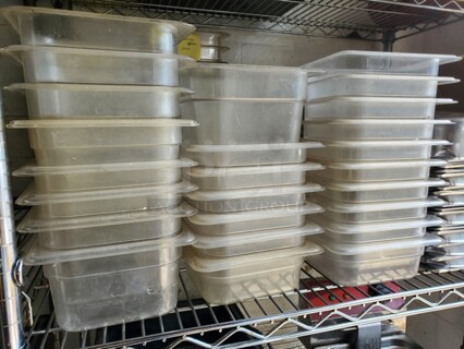 ALL ONE MONEY Lot of 25 Miscellaneous Clear food pan!