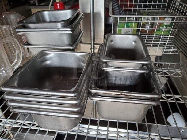 ALL ONE MONEY Lot of 12 miscellaneous Stainless Steel food pan! - Image 2 of 5
