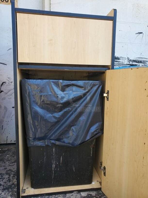 Waste Receptacle w/ 36 Gallon Plastic Liner - Image 2 of 3