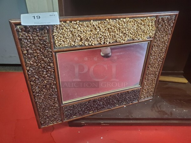 Mirror w/ Coffee beans frame! - Image 1 of 2