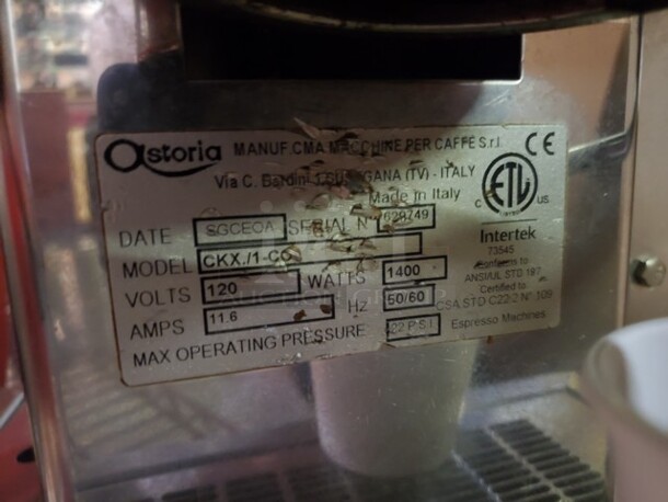 ASTORIA CKX./1-CO Espresso machine (Unknow condition) - Image 4 of 6