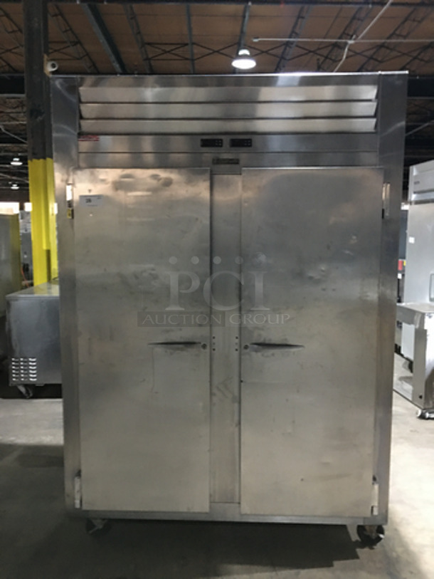 WOW! Traulsen 2 Door Half Cooler Half Freezer Combo Unit! All Stainless Steel! On Casters! Model: ADT232WUT-FHS 115V 60HZ 1 Phase
