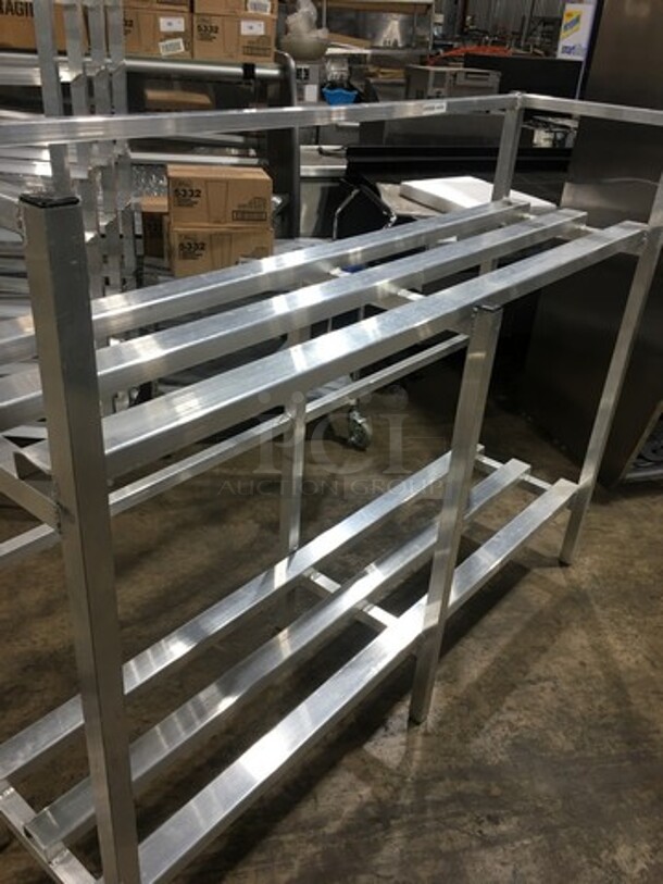 NICE! MUST HAVE! NEW! Channel Commercial Aluminum Keg Rack! Holds Up To 8 Kegs! On Legs! Model: KSR72 - Image 3 of 6