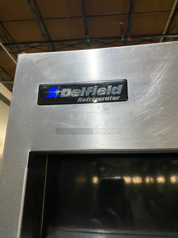 COOL! Delfield Commercial 2 Door Reach In Refrigerator! With Poly Coated Racks! All Stainless Steel! On Casters! Model: 6051S SN: AIV506698T 115V 60HZ 1 Phase - Image 10 of 11