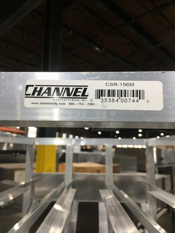 MUST HAVE! NEW! Channel Commercial Aluminum Mobile Can Rack! On Casters! Model: CSR156M - Image 6 of 7