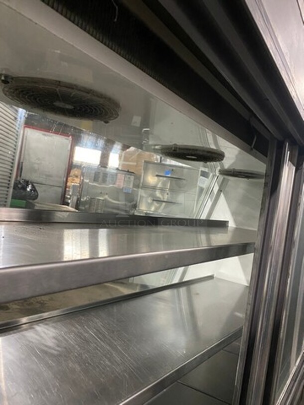 Leader Commercial Refrigerated Merchandiser With Slanted Front Glass! With Sliding Rear Access Doors! All Stainless Steel Body!  - Image 7 of 9