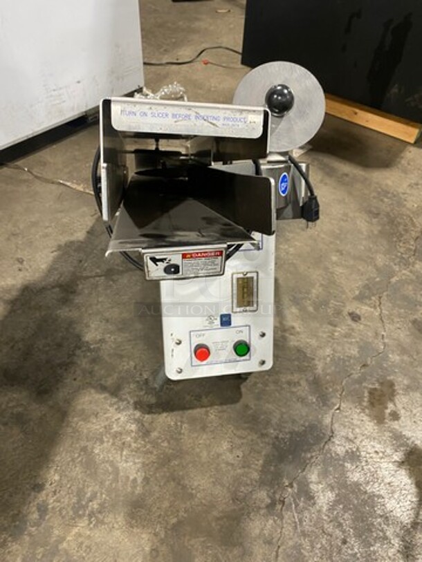 Oliver Commercial Countertop Bun/Bagel Cutter! Stainless Steel! On Small Legs! Model: 723 SN: J2452918 115V 60HZ 1 Phase - Image 3 of 7