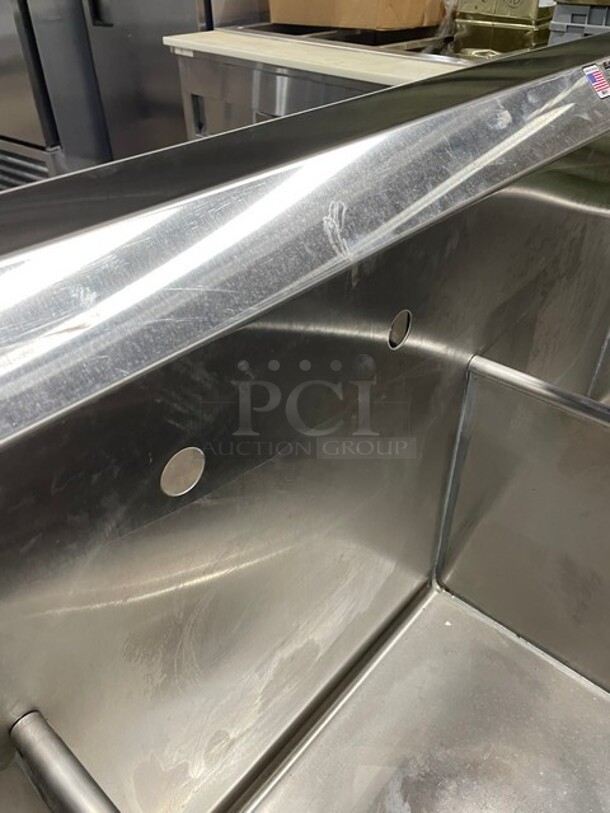 NEW! Eagle Commercial 3 Bay Dishwashing Sink! All Stainless Steel! On Legs! Model: 1854-3-16/3 SN: 2211241131! - Image 8 of 8