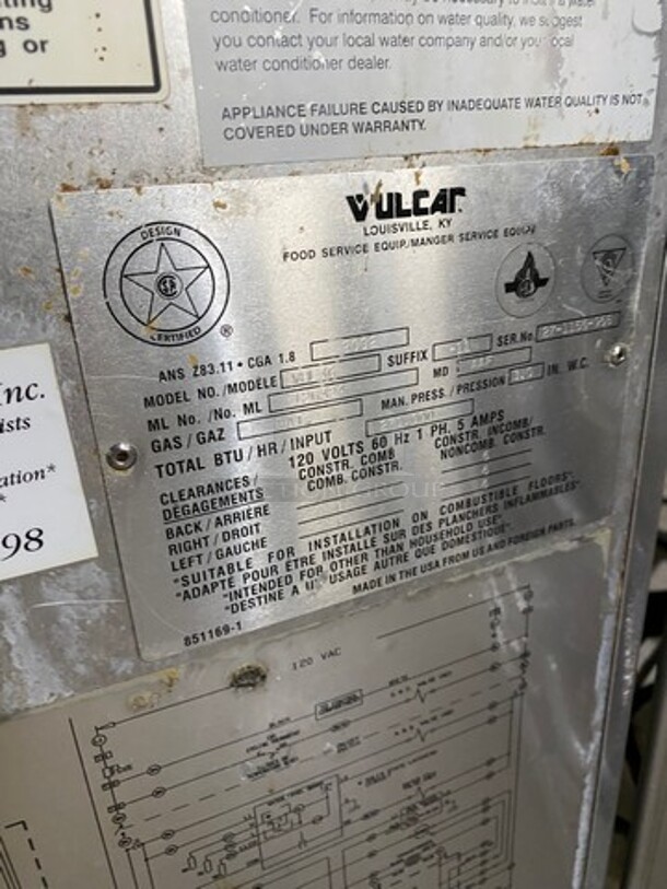 GREAT! Vulcan Commercial Triple Deck Pressure Steam Cooker! All Stainless Steel! On Legs! Model: VHL3G SN: 271155958 120V 60HZ 1 Phase - Image 10 of 11