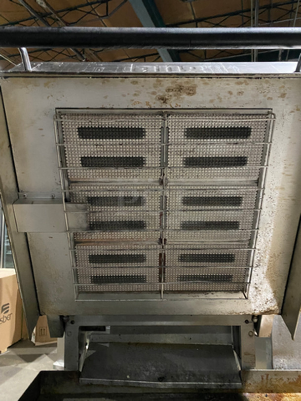 NICE! Lang Natural Gas Powered Groove Panini Style Grill/Flat Griddle Combo! With Underneath Storage Space! All Stainless Steel! On Casters! Model: GGB36TIB SN: D99475 - Image 7 of 11