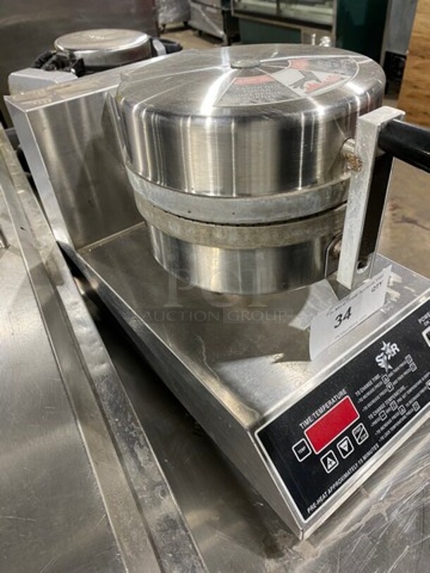 Star Commercial Countertop Waffle Cone Baker Press! All Stainless Steel! Model: SWCBE SN: WCB0975 - Image 2 of 9
