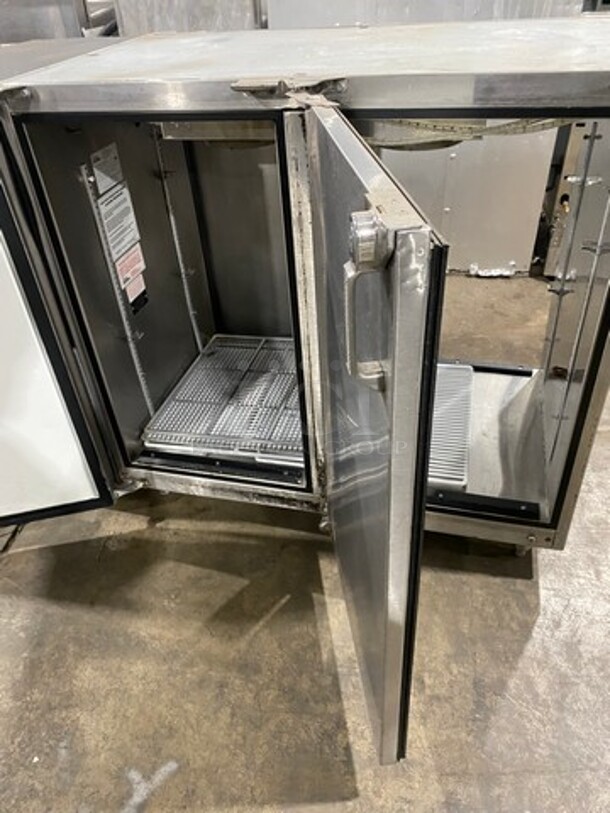 Glastender 2 Door Bar Back Cooler! With Poly Coated Racks! All Stainless Steel! On Legs! Model: NPT52L6SNH(LL/RR) SN: 134125922N 115V 60HZ 1 Phase - Image 5 of 8