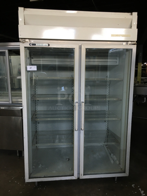 Frigidaire Commercial 2 Door Reach In Cooler Merchandiser! With View Through Doors! With Poly Coated Racks! On Legs! Model: T5CLGPCA-5 SN: C0767131 115/208/230V 60HZ 1 Phase - Image 1 of 8