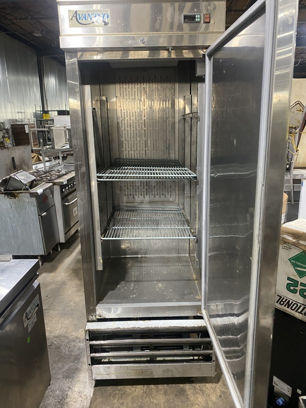 Avantco Stainless Steel Commercial Single Door Reach In Cooler! on Commercial Casters! MODEL:178CFD1FF 115 Volts, 1 Phase! - Image 2 of 5