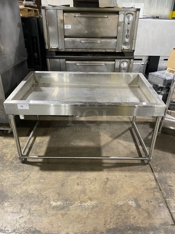 Commercial Ice Cooled Cold Pan! With Drain! All Stainless Steel! On Legs!