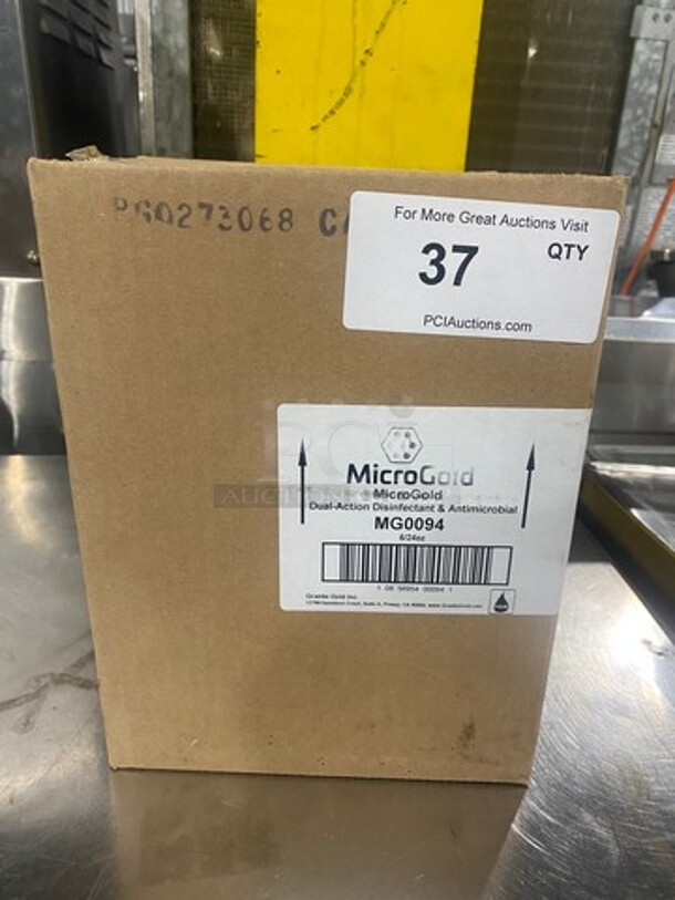 NEW! IN THE BOX! Micro Gold Dual Action Disinfectant And Antimicrobial Spray! 6 Bottles Per Box, 1 Box Per Item Number! - Image 1 of 6