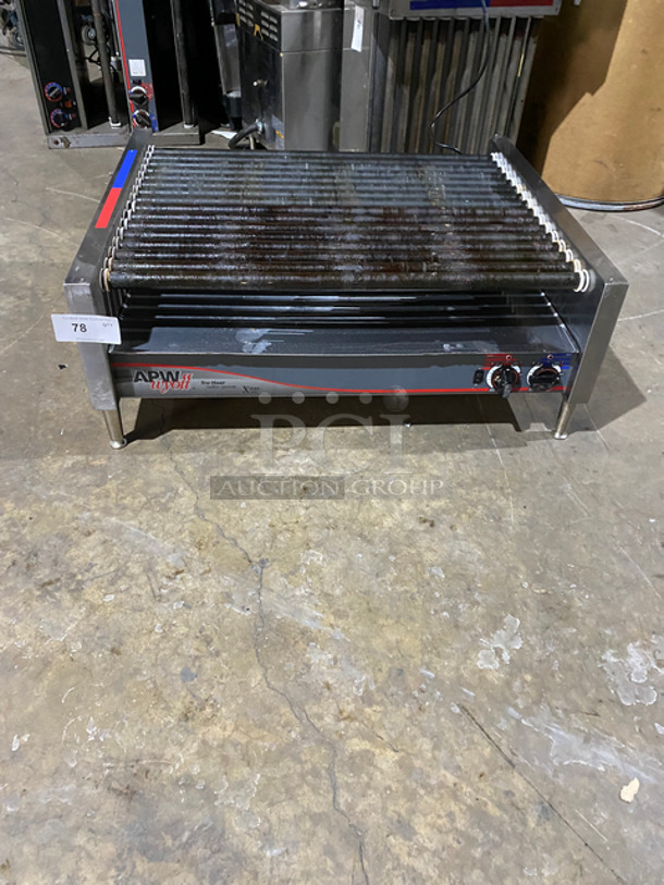 APW Wyott Commercial Countertop Hot Dog Roller Grill! All Stainless Steel! 208/240V 60HZ 1 Phase