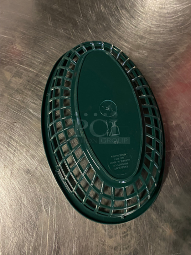 ALL ONE MONEY! Table Craft Green Poly Oval Fast Food Serving Baskets! - Image 4 of 5