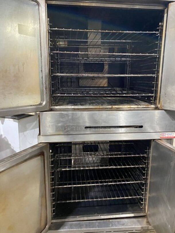 Imperial Commercial Natural Gas Powered Double Deck Convection Oven! With View Through Doors! Metal Oven Racks! All Stainless Steel! 2x Your Bid Makes One Unit! - Image 5 of 9