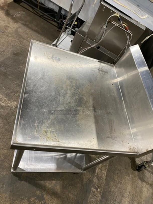 Aero Solid Stainless Steel Work Top/ Prep Table! With Back Splash! With Storage Space Underneath! On Legs! - Image 5 of 7
