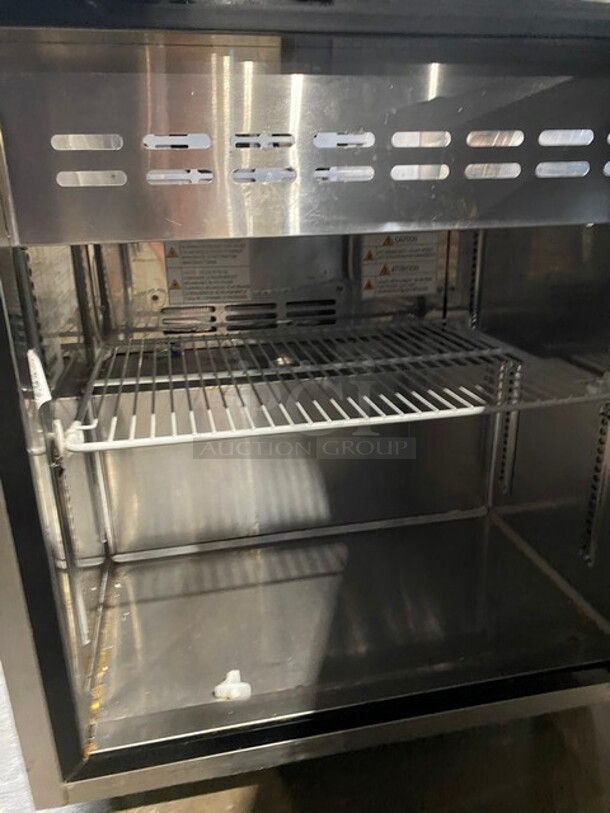 Turbo Air Commercial Refrigerated Salad Bar Island! Single Door Underneath Storage Space! All Stainless Steel! On Casters! Model: MST28N711S SN: H2KMS29G80757 - Image 6 of 8