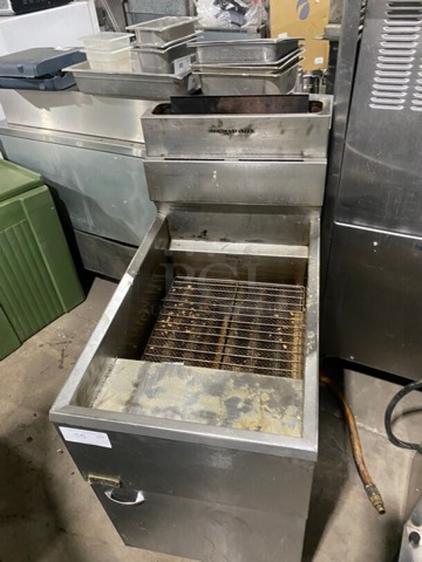 Pitco Commercial Natural Gas Powered Deep Fat Fryer! All Stainless Steel! On Casters! - Image 2 of 7