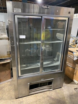 2007 Leader Commercial 2 Door Reach In Cooler Merchandiser! With View Through Doors! With Poly Coated Racks! All Stainless Steel! Model: LS48SSC SN: PQ033403 115V 60HZ 1 Phase