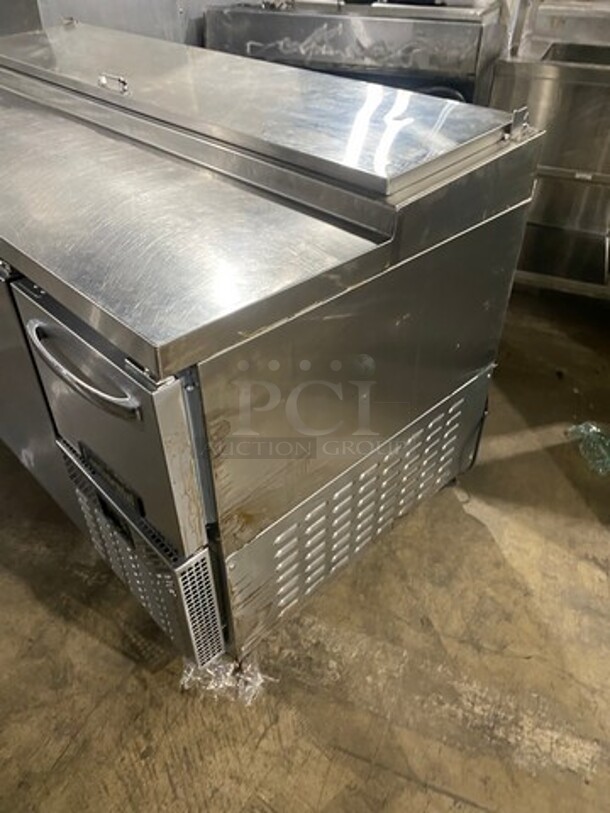 Continental Commercial Refrigerated Pizza Prep Table! With 3 Door Storage Space Underneath! All Stainless Steel! On Casters! Model: CPA68 SN: 15974548 115V 60HZ 1 Phase - Image 3 of 9