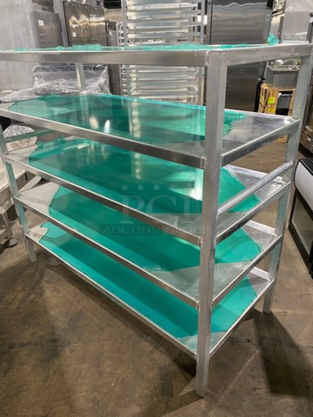 NEW! Solid Stainless Steel 5 Tier Shelf Unit! On Legs! - Image 4 of 7