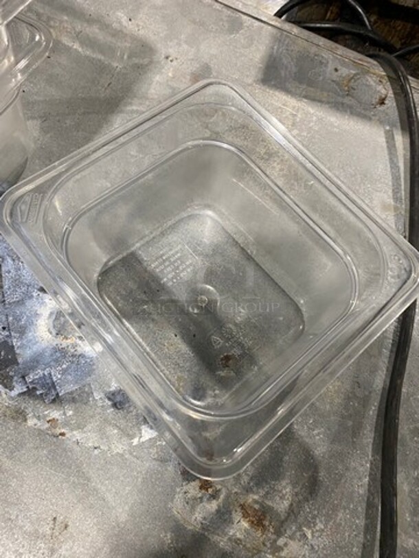 Cambro Clear Poly 1/6x4" Food Containers! 5x Your Bid! - Image 3 of 6